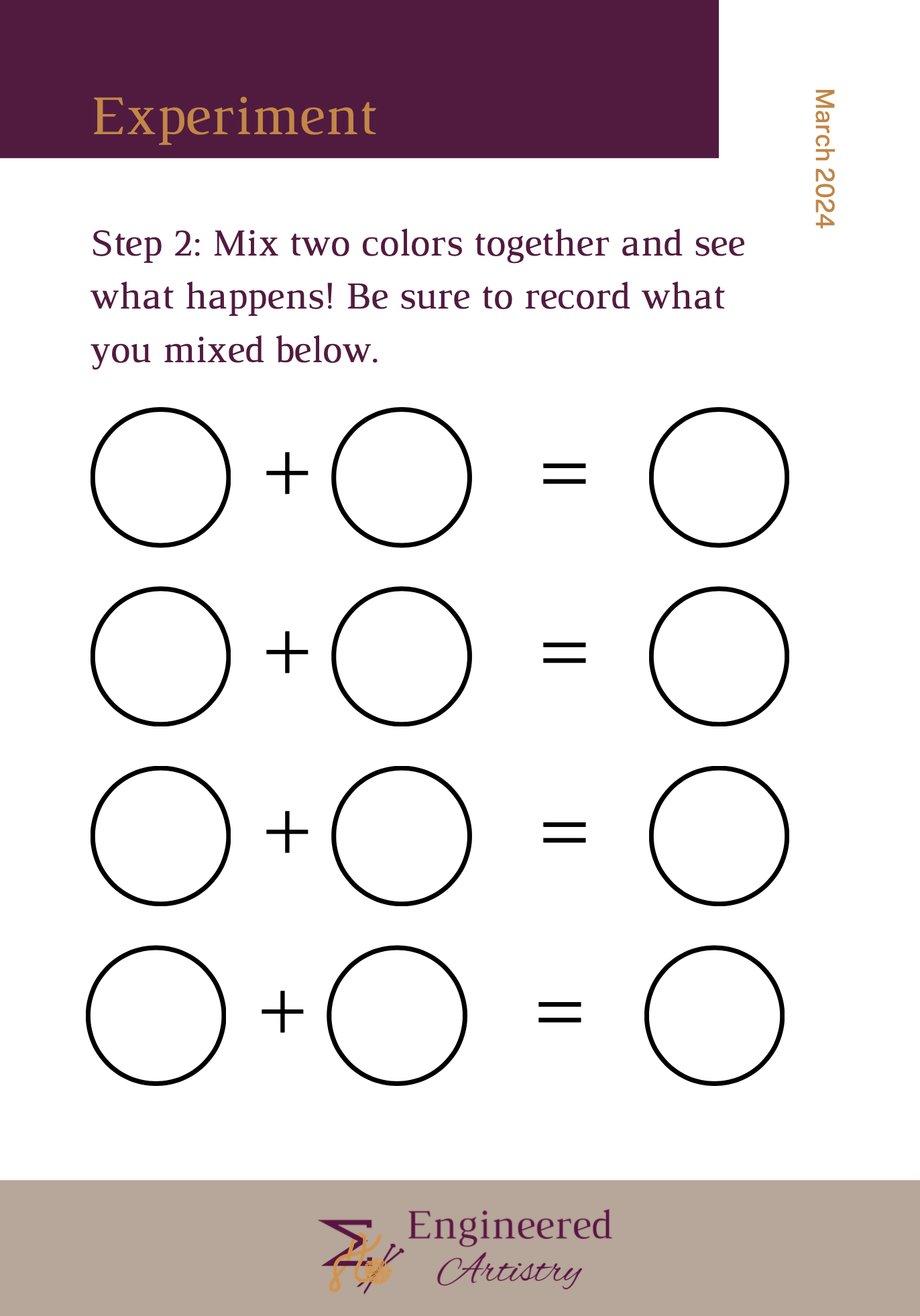 Experiment with Color: A Guided Science Experiment for Kids